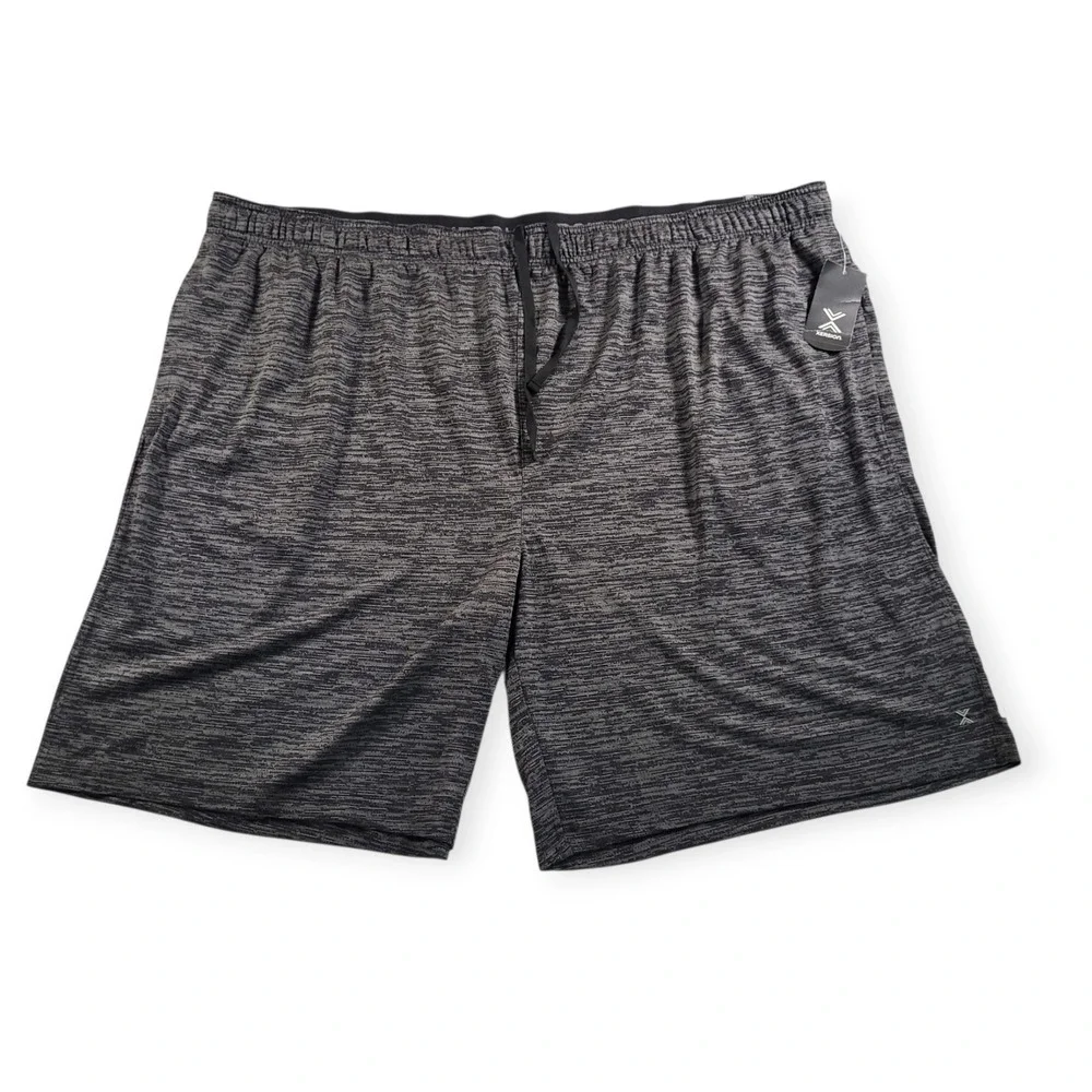 Xersion Mens 4XL NWT Training Shorts Black Heather Everair Quick-Dri Athletic